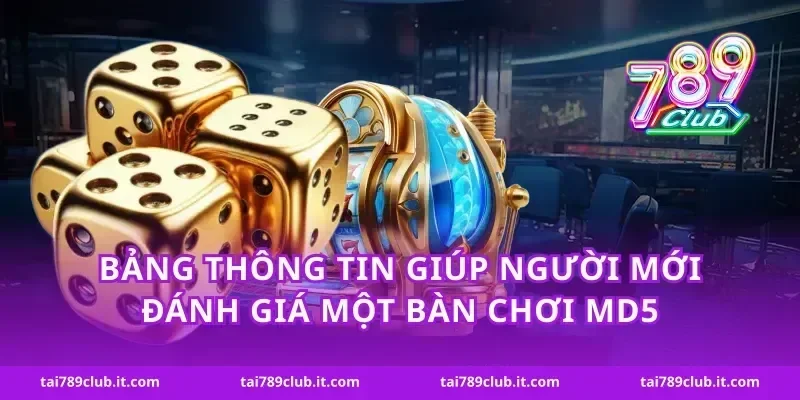 Bảng thông tin giúp người mới đánh giá một bàn chơi MD5